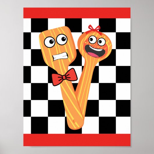 la pala y cuchara , keuken poster (Voorkant)