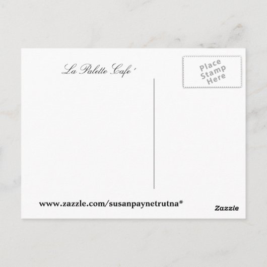 La Palette Cafe' Briefkaart (Achterkant)