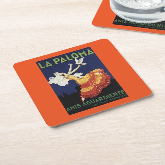 La Paloma - Bevordering van het dienstrooster Anis Kartonnen Onderzetters (Schuin)