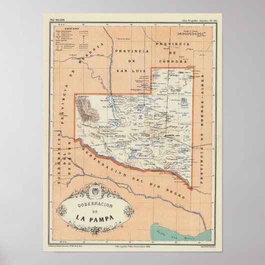 La Pampa, Argentinië Poster (Voorkant)