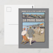 La Panne-Bains Vintage Poster 1912 Briefkaart (Voorkant / Achterkant)