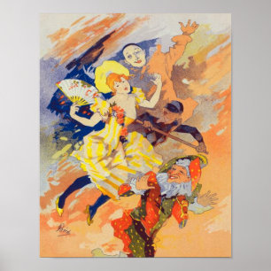 La Pantomime door Jules Cheret Poster