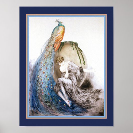 "La Paon" Louis Icart Art Deco Print (Voorkant)