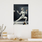 LA PARADE DU PENTATHLÈTE (De Partij van de Pentath Poster (Keuken)