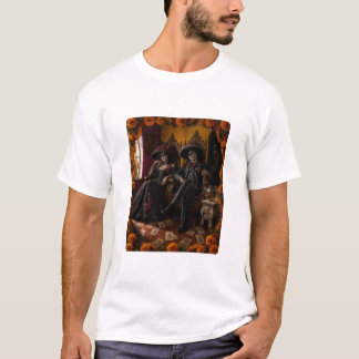 La Pareja Calavera T-shirt – Gotische kunst T-shir