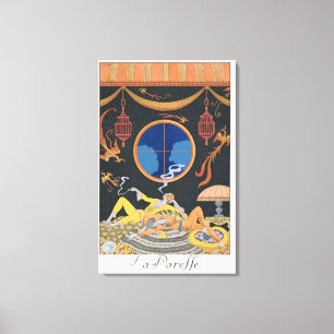 La Paresse, 1924 (pochoir print) Canvas Afdruk