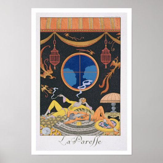 La Paresse, 1924 (pochoir print) Poster (Voorkant)