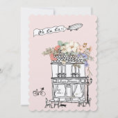 La Paris Parijse verjaardag Kaart (Achterkant)