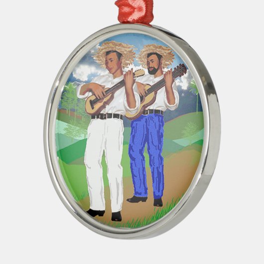 La Parranda Navideña! Metalen Ornament (Links)