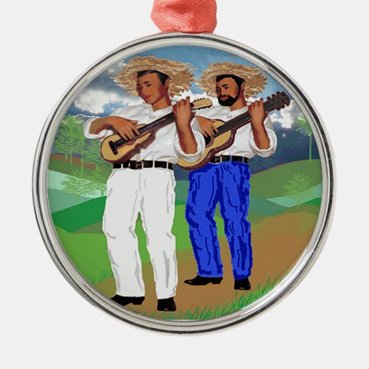 La Parranda Navideña! Metalen Ornament (Voorkant)