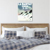 La Parvat Chili retro ski kunst. Canvas Afdruk (Insitu (Slaapkamer))