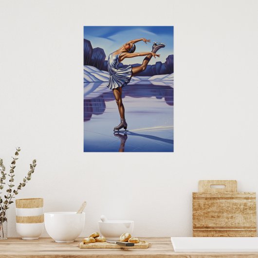 LA PATINEUSE (de schaatser) - originele art deco k Poster (Keuken)