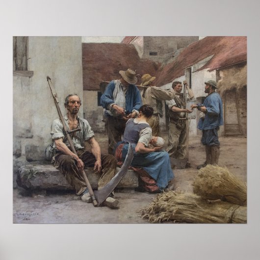 La Paye des Moissonneurs – Lhermitte, 1882 Poster (Voorkant)