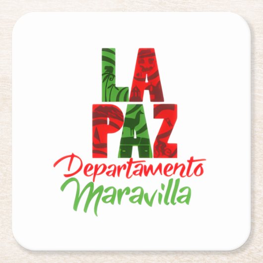 La Paz afdelingswonder Kartonnen Onderzetters (Voorkant)