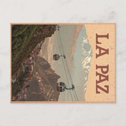 La Paz Altitude Uitzicht Briefkaart (Voorkant)