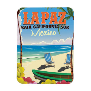 La Paz Baja California Sur Mexico reisposter Magneet