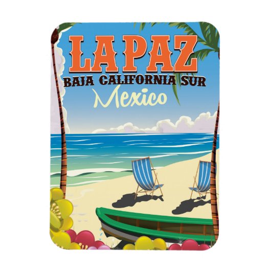 La Paz Baja California Sur Mexico reisposter Magneet (Verticaal)