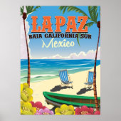 La Paz Baja California Sur Mexico reisposter Poster (Voorkant)