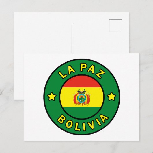 La Paz Bolivia Briefkaart (Voorkant / Achterkant)