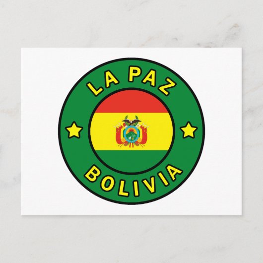 La Paz Bolivia Briefkaart (Voorkant)