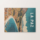 La Paz Bolivia Illustratie Reizen Art Vintage Legpuzzel (Horizontaal)