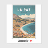 La Paz Bolivia Illustratie Reizen Art Vintage Sticker (Vel)