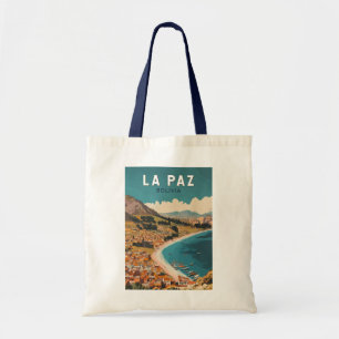 La Paz Bolivia Illustratie Reizen Art Vintage Tote Bag