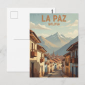 La Paz Bolivia Reizen Briefkaart (Voorkant / Achterkant)