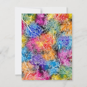 La Paz Bolivia Stadsplattegrond Briefkaart