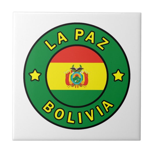La Paz Bolivia Tegeltje (Voorkant)