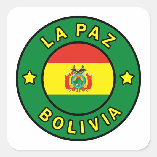 La Paz Bolivia Vierkante Sticker (Voorkant)