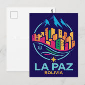 La Paz Bolivia Zuid-Amerika Briefkaart (Voorkant / Achterkant)