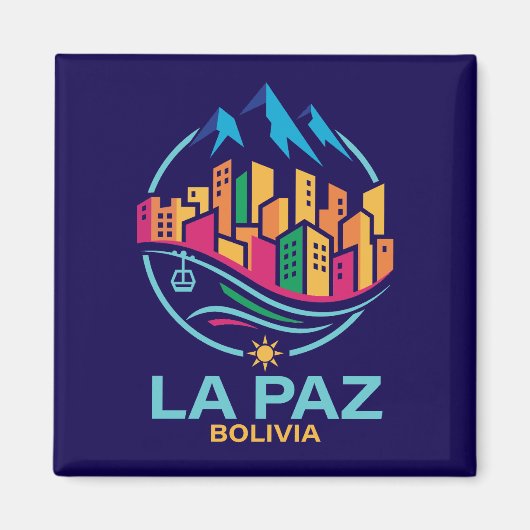 La Paz Bolivia Zuid-Amerika Magneet (Voorkant)
