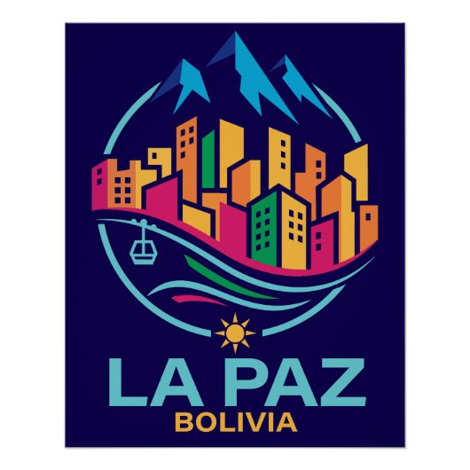 La Paz Bolivia Zuid-Amerika Perfect Poster (Voorkant)