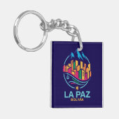 La Paz Bolivia Zuid-Amerika Sleutelhanger (Voorkant Links)