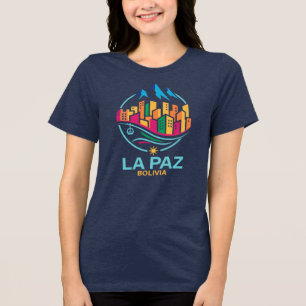 La Paz Bolivia Zuid-Amerika Tri-Blend Shirt