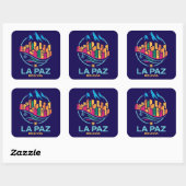 La Paz Bolivia Zuid-Amerika Vierkante Sticker (Vel)