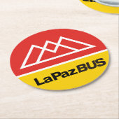 La Paz-bus Ronde Kartonnen Onderzetter (Gebogen)