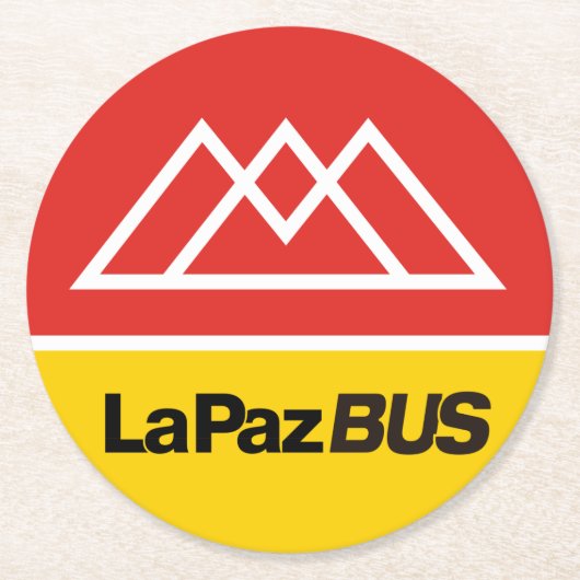 La Paz-bus Ronde Kartonnen Onderzetter (Voorkant)