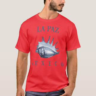 LA PAZ Meico Waterverf Zee Shell Beach Vacation T-shirt