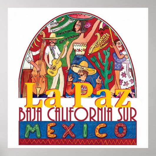LA PAZ Mexico POSTER Print (Voorkant)