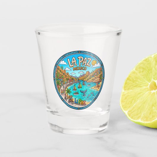 La Paz Mexico Shot Glas (Voorkant)