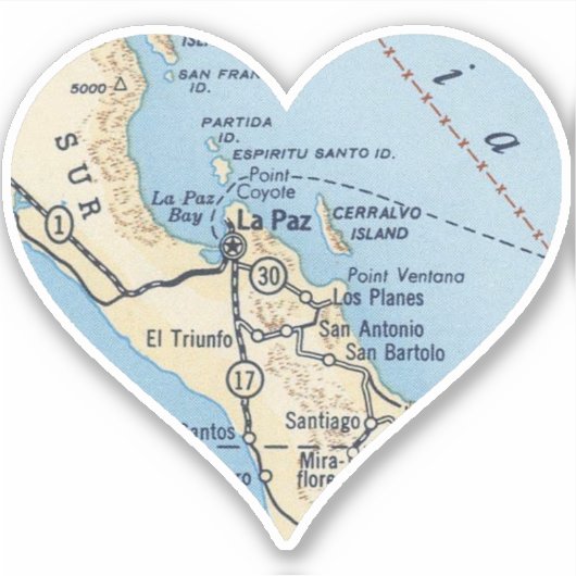 La Paz MX kaart Sticker (Voorkant)