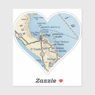 La Paz MX  kaart Sticker