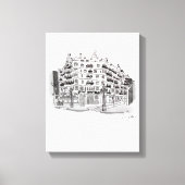 La Pedrera - Casa Milá (Barcelona Canvas Afdruk (Voorkant)