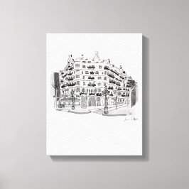 La Pedrera - Casa Milá (Barcelona Canvas Afdruk