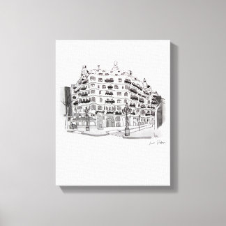 La Pedrera - Casa Milá (Barcelona Canvas Afdruk
