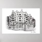 La Pedrera - Casa Milá (Barcelona) Poster (Voorkant)