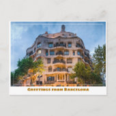 La Pedrera Casa Milà Barcelona Spanje Modern Briefkaart (Voorkant)