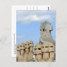 La Pedrera Chimney Pots, Barcelona, Spanje - Briefkaart